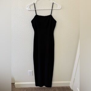 Vintage Alex Evenings Black Spaghetti Strap Dress Size 2 Petite